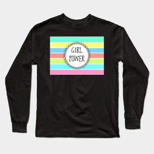 Girl Power Motif Long Sleeve T-Shirt